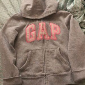 Girls gap zip hoodie size 8-10